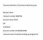 TCCIA account numbers